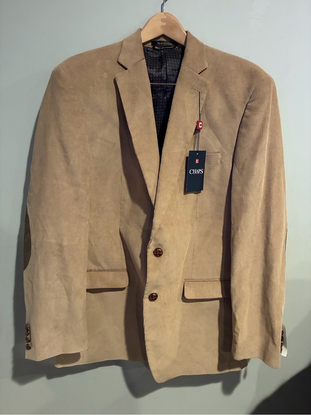 Chaps Men’s Light Tan Corduroy Sport Coat